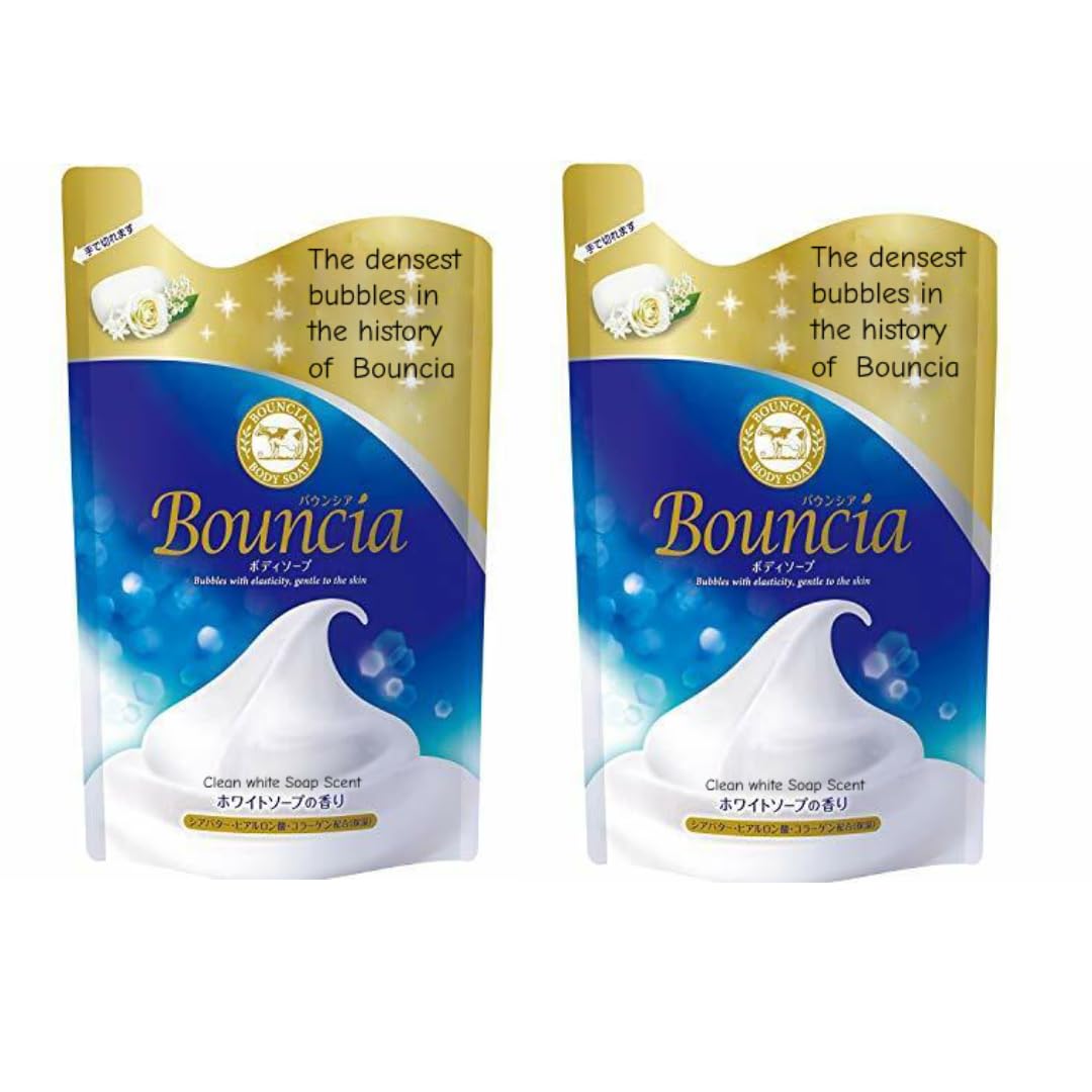 Cow Bouncia Body Wash, White Soap Scent Refill – 360 ml (Pack of 2)